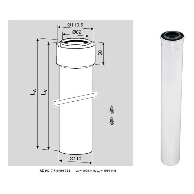 JUNKERS AZ-263 prolongación 100cm Oferta De Temporada