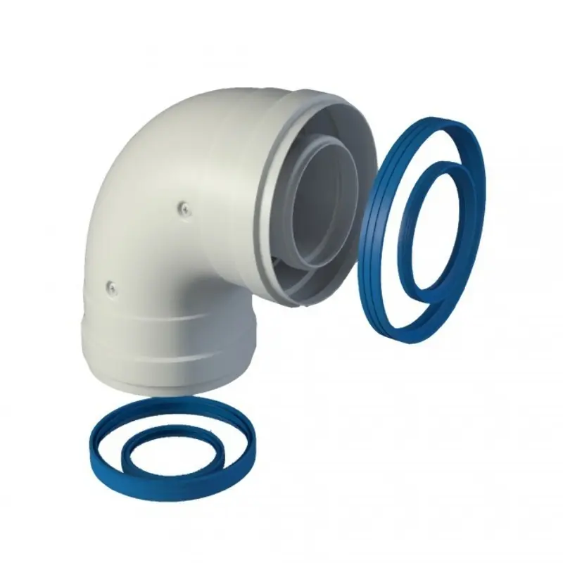 Devolución Gratuita Codo 90º salida gases coaxial Ø 60/100 Hembra-Hembra