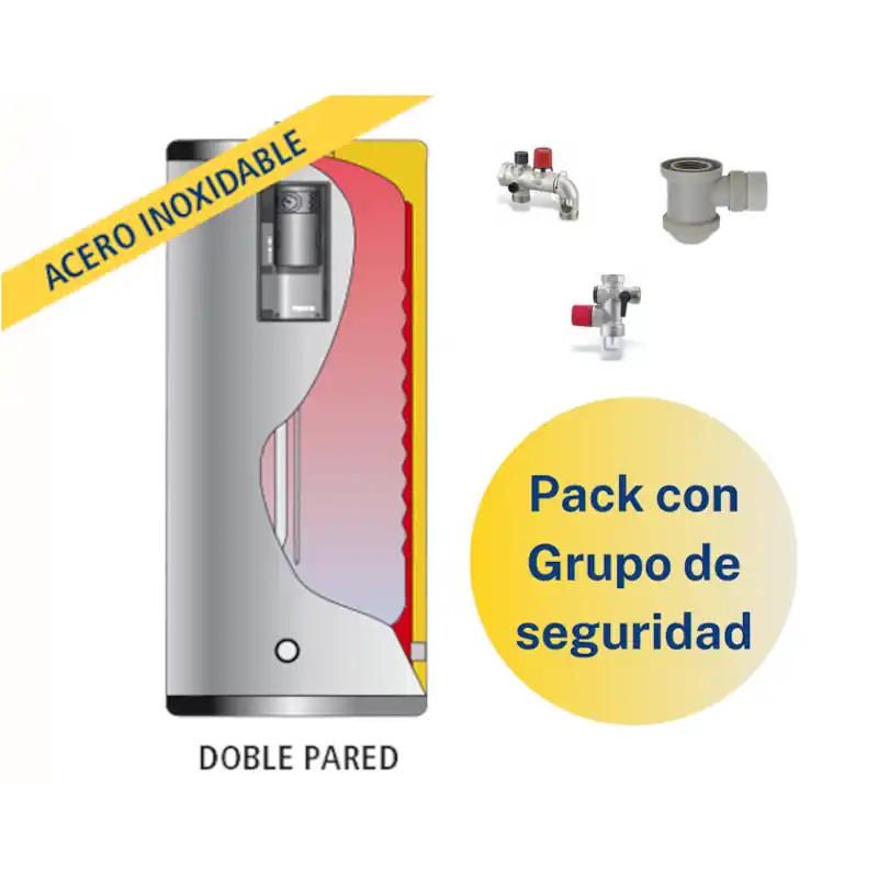 Compra Ahora Pack Acumulador ACS LAPESA GEISER INOX GX6DE140 + Grupo de seguridad