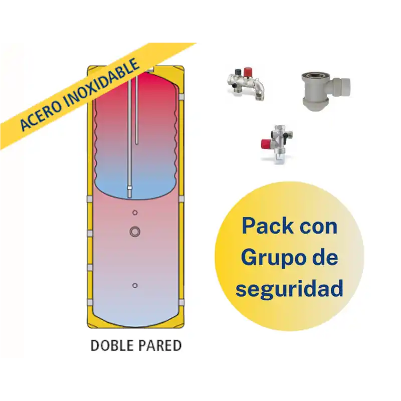 Stock Limitado Pack Acumulador ACS LAPESA GEISER INOX GX6PAC300 + Grupo de seguridad