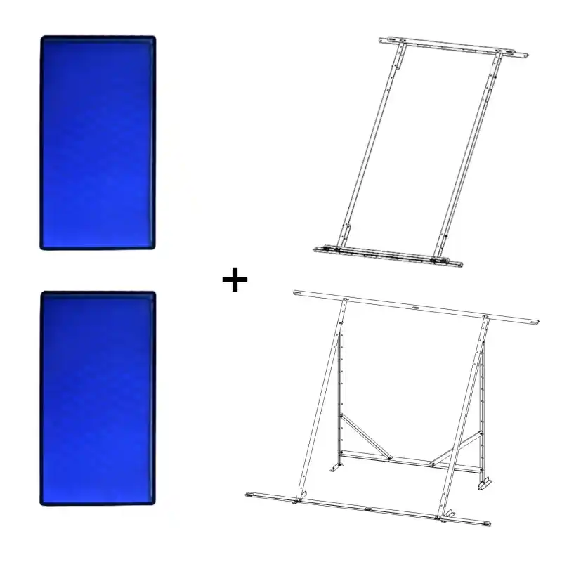 Precio Económico Pack 2 Placas Solares Térmicas con Soporte Universal Plano o Inclinado FERCO FC 2.2M