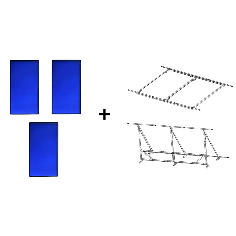 Pack 3 Placas Solares Térmicas con Soporte Universal Plano o Inclinado FERCO FC 2.5M Alta Calidad