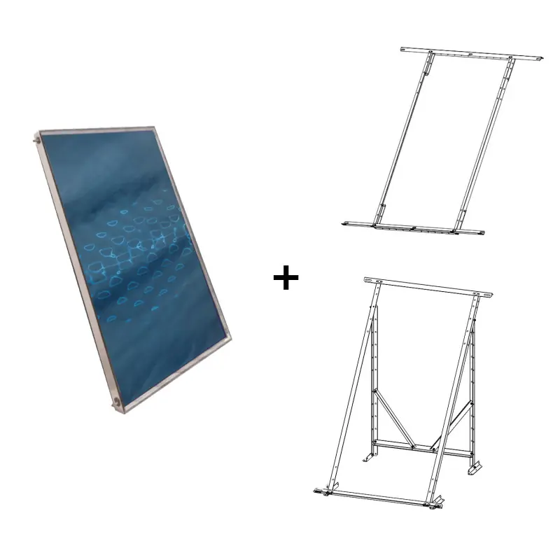 Pack 1 Placa Solar Térmica Slim con Soporte Universal Plano o Inclinado FERCO FCS2.0 Precio De Oferta