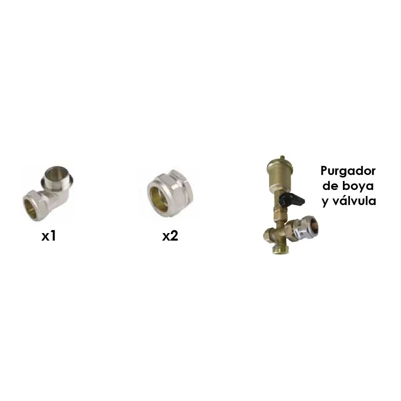 Kit conexión 1 panel solar FERCO con purgador Boya Compra Hoy