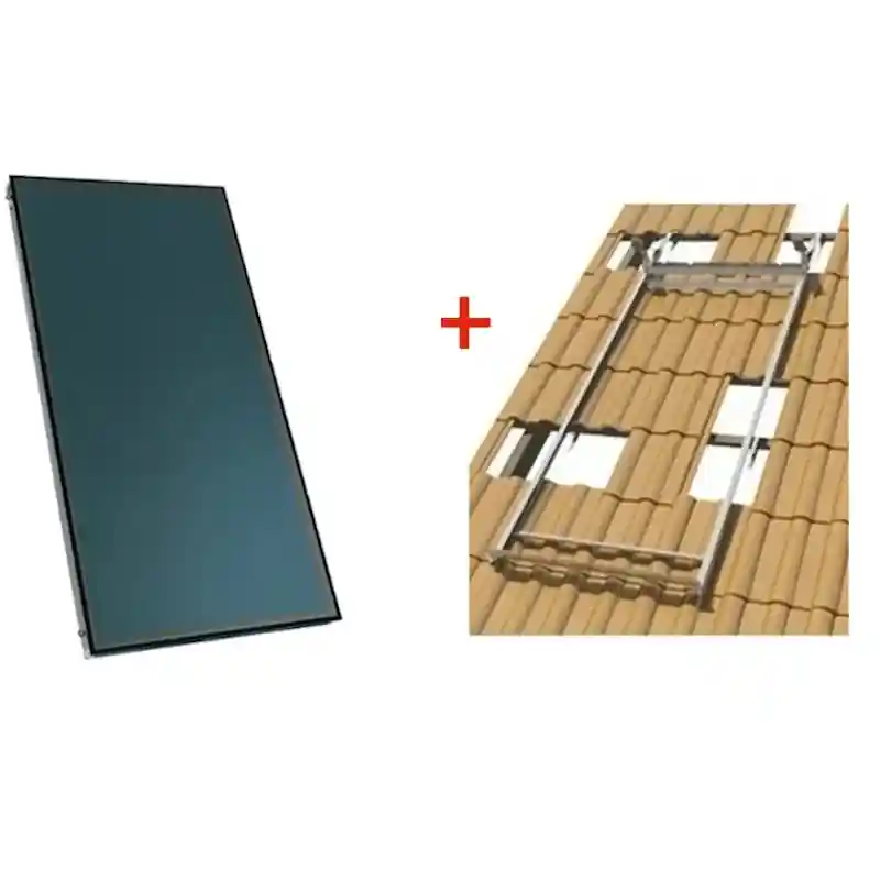 Oferta Limitada Pack 2 Placas solares térmicas TRADESOL 2.60 S con Soportes de tejado