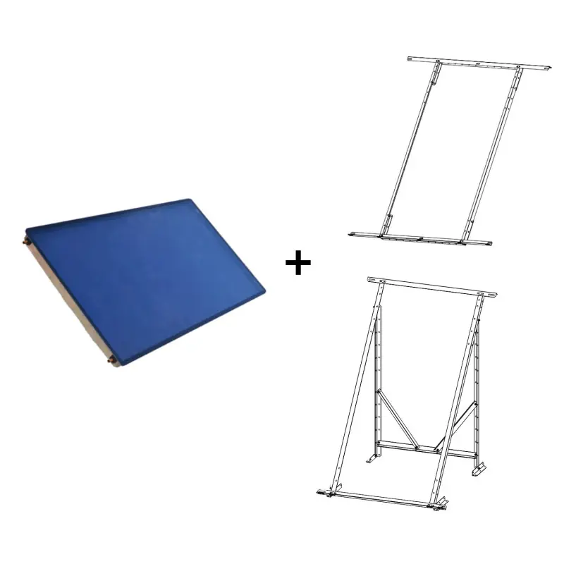 Pack 1 Placa Solar Térmica Horizontal con Soporte Universal Plano o Inclinado FERCO FH 2.2M Barato