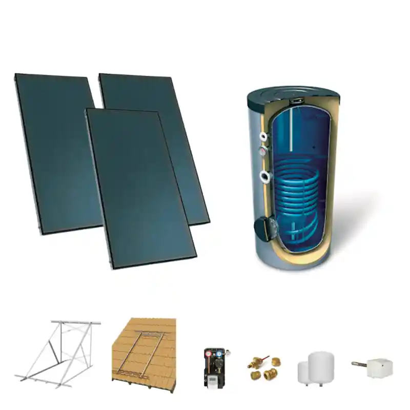 A Buen Precio Kit Forzado Solar Térmico TRADESOL CF500-(3)x2,00