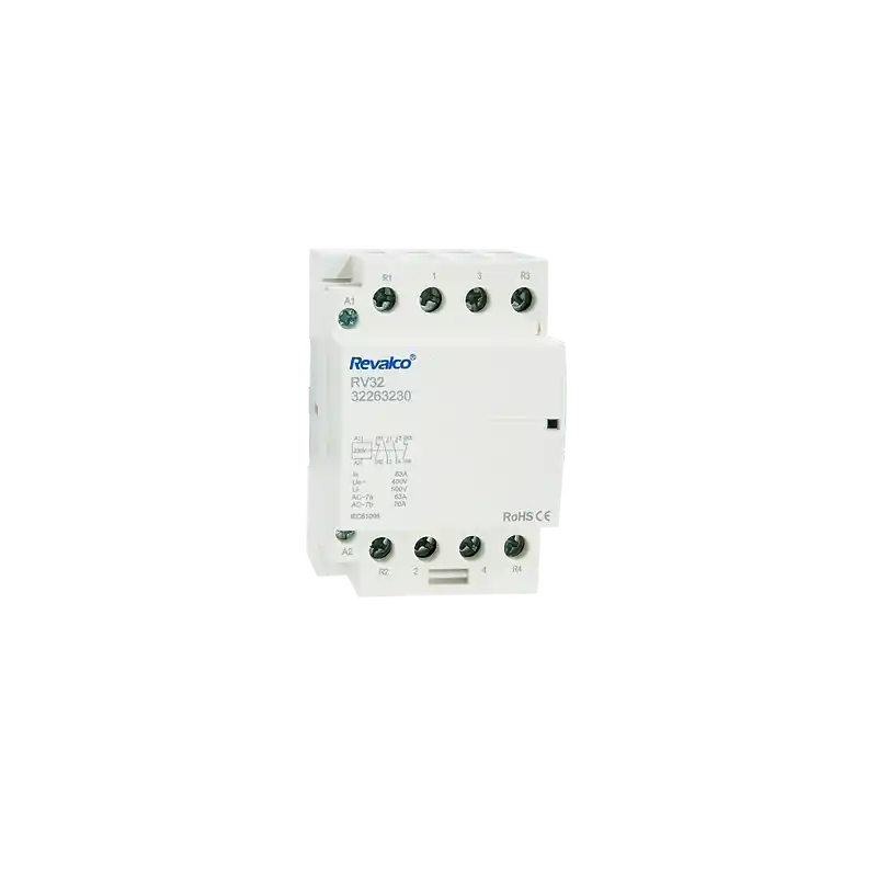 Económico Contactor Modular 4P 2NO+2NC 63A REVALCO RV32 230V