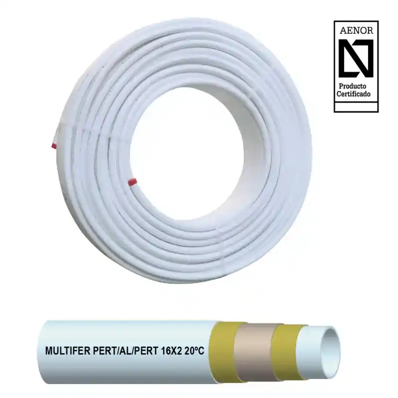 Tubería Multicapa FERCO MULTIFER PERT/AL/PERT 20 x 2 mm (Rollo 100 mtrs.) Disponible Ahora