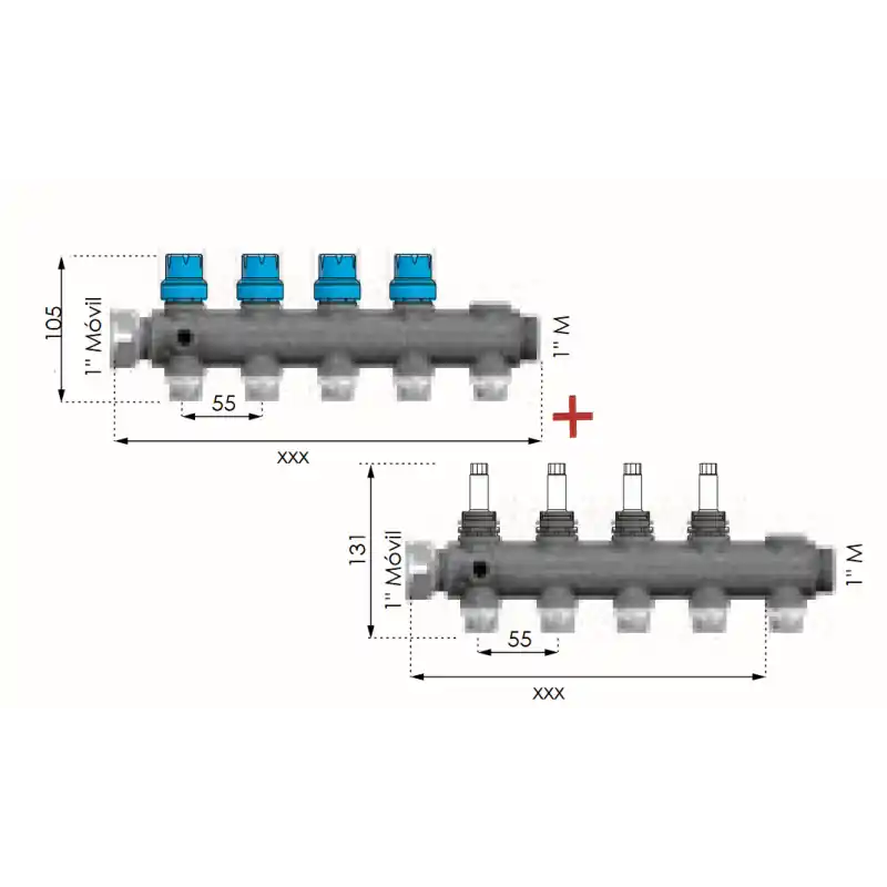Popular Kit módulo 5 vías con Módulo Inicial + Equilibrado 1" M-H FERCO JFCT5MI