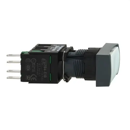 Compra Ahora PULSADOR LUMINOSO 16 RASANTE IMPULSOR 1 NA BLANCO RECTANGULAR