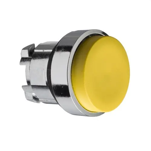 CABEZA PULSADOR DIÁMETRO 22 SALIENTE AMARILLO EMBELLECEDOR METÁLICO Directo De Fábrica