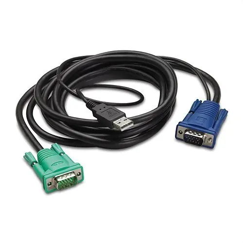 BASTIDOR LCD CON APC KVM CABLE USB 1,8m Alta Calidad