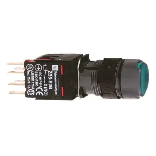 Stock Limitado PULSADOR LUMINOSO 16 RASANTE IMPULSOR 1 NA VERDE REDONDO
