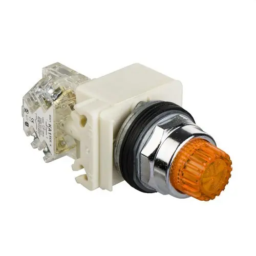 PULSADOR TIPO 9001K LED CON CASQUILLO 120V ÁMBAR Stock Limitado