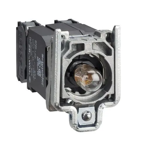 CUERPO DIÁMETRO 22mm 230-240V 1 NA/1 NC CON TRANSFORMADOR EMBELLECEDOR METÁLICO Marca Reconocida