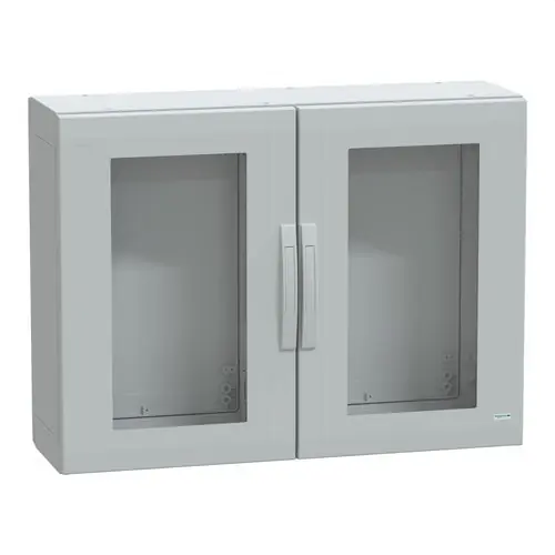 ARMARIO POLIÉSTER PLA 750x1000x320 PUERTA VIDRIO 7035 Novedad