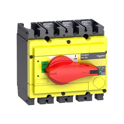 INTERRUPTOR INTERPACT INS250-160A 3P TAPA EMPOTRABLE ROJA Económico