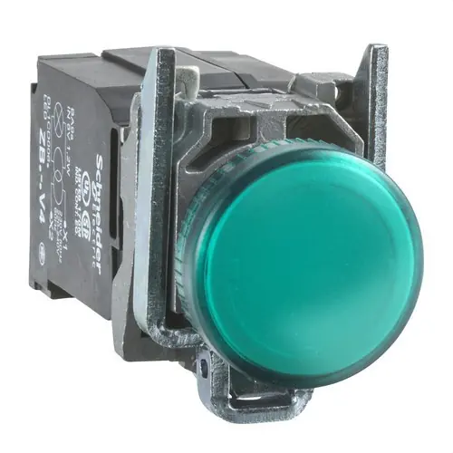 PILOTO BA9s DIÁMETRO 22 230-240V TRANSFORMADOR VERDE EMBELLECEDOR METÁLICO Precio De Fábrica
