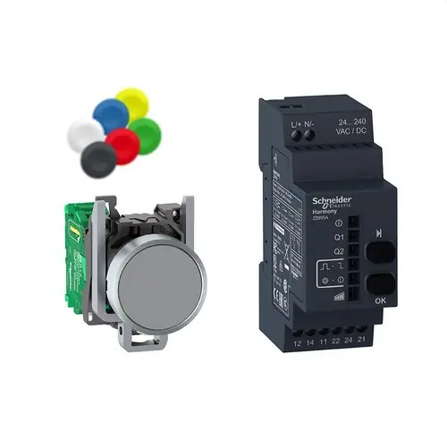 PACK XB4R 22mm EMISOR RECEPTOR PROGRAMABLE AC/DC CABLE 2 RELÉS Gran Oferta