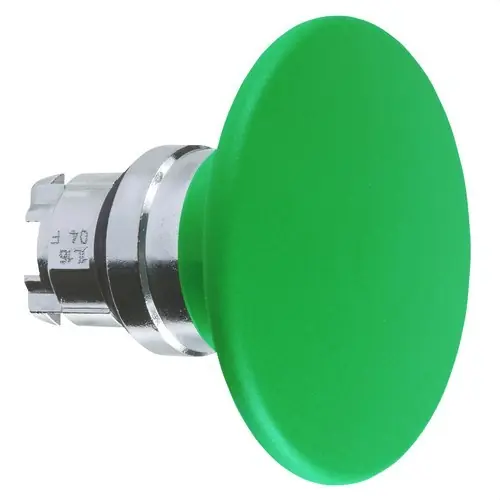 Oferta CABEZA PULSADOR SETA DIÁMETRO 22 60mm VERDE EMBELLECEDOR METÁLICO