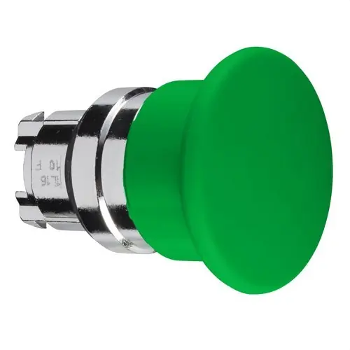 CABEZA PULSADOR SETA DIÁMETRO 22 40mm VERDE EMBELLECEDOR METÁLICO Imprescindible (Must-Have)