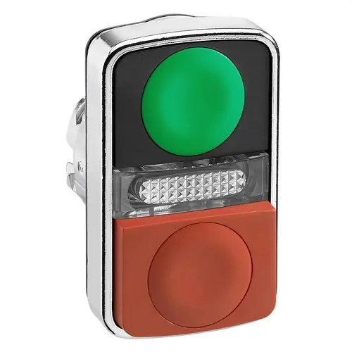 CABEZA PULSADOR DOBLE RASANTE SALIENTE VERDE ROJA SIN MARCADO Oferta De Temporada