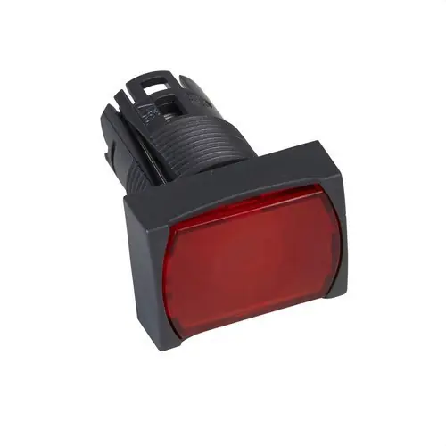CABEZA PULSADOR LUMINOSO RASANTE ENGANCHE ROJA RECTANGULAR Garantía De Devolución De Dinero