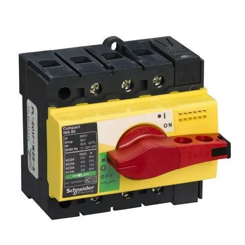 Precio Reducido INTERRUPTOR / SECCIONADOR COMPACT 80A 3P EMPOTRABLE ROJO