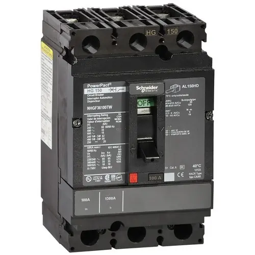 Solo Hoy INTERRUPTOR AUTOMÁTICO CAJA MOLDEADA NHD150 18kA TM125D 3P/3
