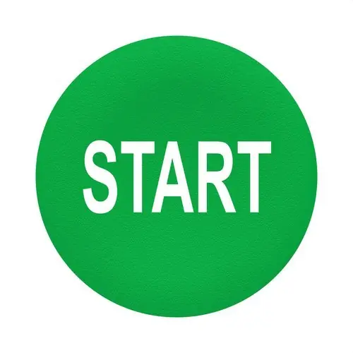PLACA MARCADA PARA PULSADOR VERDE START BLANCA Compra Hoy