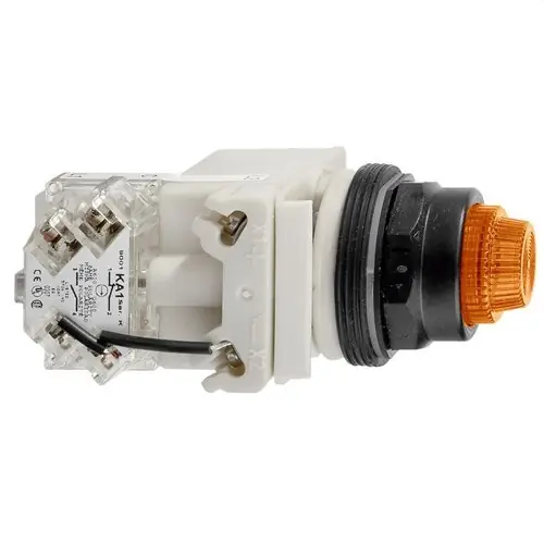 PULSADOR LUMINOSO PUSH TO TEST ÁMBAR LED 120V 1 NA Certificado