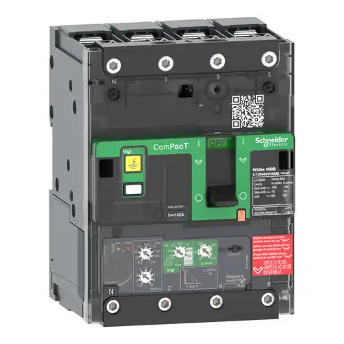INTERRUPTOR NSXm160H 70kA AC 4P 160A 4.1 TORNILLO Oferta Limitada