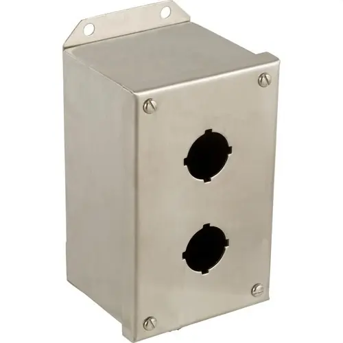 CAJA INOXIDABLE CON 2 TALADROS Alta Calidad