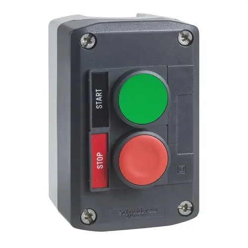 CAJA 2 PULSADORES ETIQUETA VERDE - ROJO Alta Calidad