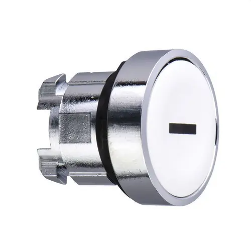 Promoción Exclusiva CABEZA PULSADOR DIÁMETRO 22 RASANTE BLANCO "I" NEGRO EMBELLECEDOR METÁLICO