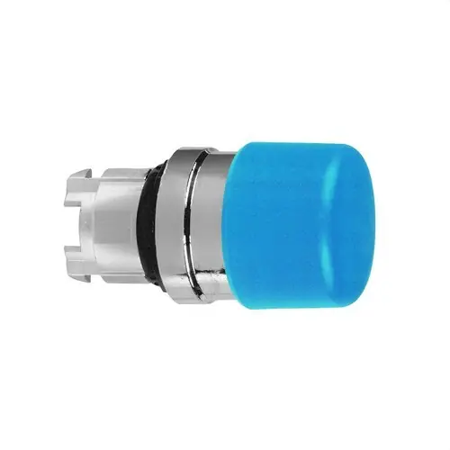 CABEZA PULSADOR SETA DIÁMETRO 22 30mm AZUL EMBELLECEDOR METÁLICO Novedad