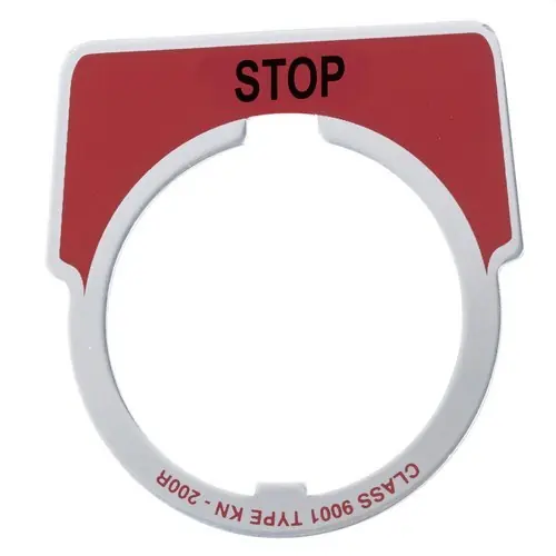 Compra Ahora ETIQUETA ALUMINIO 40x43mm STOP FONDO ROJO