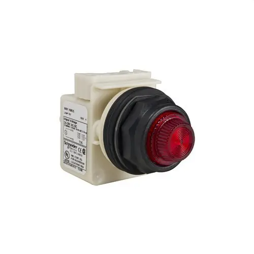PULSADOR LUMINOSO PUSH TO TEST ROJO LED 24V 1 NA/NC Envío Inmediato