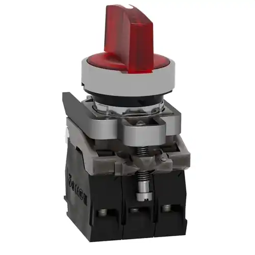 Súper Precio SELECTOR LUMINOSO ROJO XB4 3 POSICIONES FIJAS 230V 1 NA+1 NC