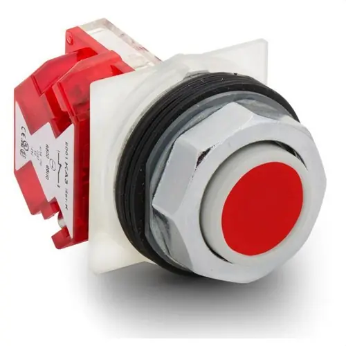 PULSADOR IMPULSO SALIENTE TIPO 9001K 1 NC ROJO Marca Reconocida
