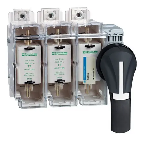 MANETA EXTERIOR FRONTAL 100-400A IP65 NEGRA Rebajas