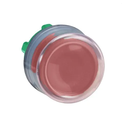 Gran Oferta CABEZA PULSADOR DIÁMETRO 22 CON CAPUCHÓN TRANSPARENTE ROJO EMBELLECEDOR PLÁSTICO