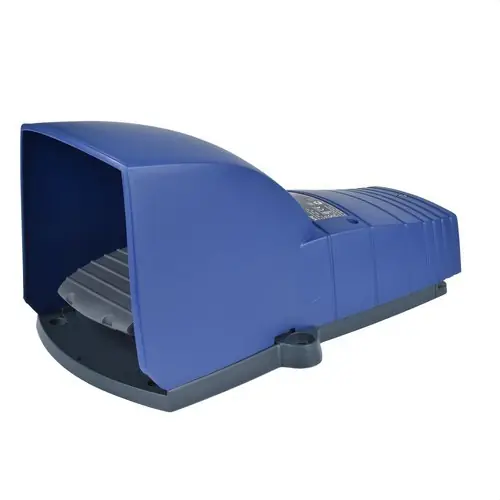 Envío Inmediato PEDAL PLÁSTICO AZUL 2 NC+NA CON TAPA / CON ENCLAVAMIENTO