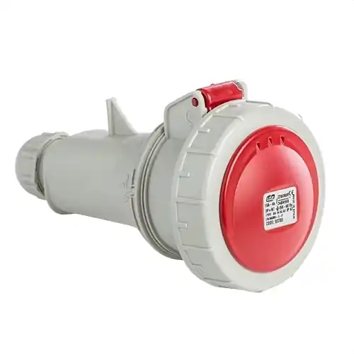 Solo Hoy BASE AÉREA ESTANCA IP67 3 POLOS + NEUTRO + TOMA TIERRA 380V 16A 6h DE COLOR ROJO