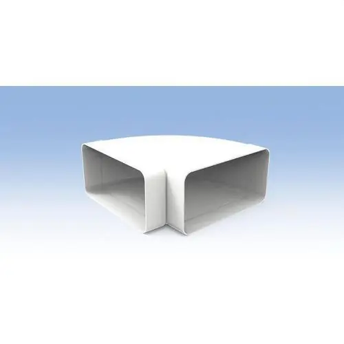 CODO 90° RECTANGULAR HORIZONTAL 147x70mm Garantía De Devolución De Dinero