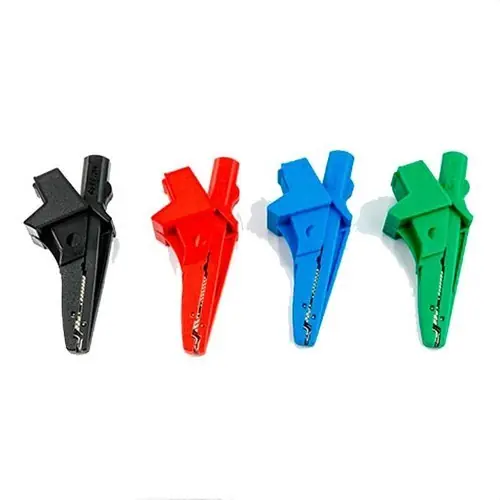 COCODRILO AISLADO 20A 4mm ROJO Alta Calidad
