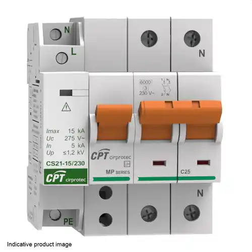 Envío Inmediato CJ.PTR.CONTRA SBT.PERMANENTES IGA INCORP.40A MONO+PTR.SBT.TTAS.15kA 1P(1+N)