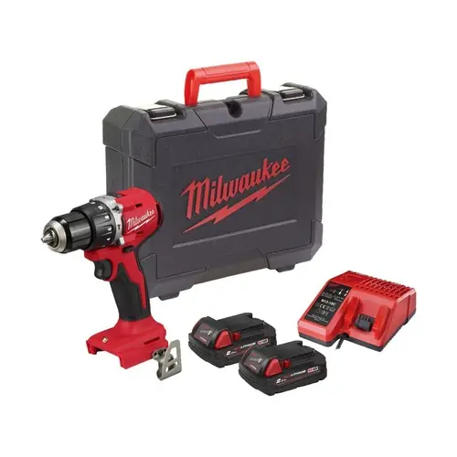 Envío Exprés Kit Taladro Percutor Compacto Milwaukee M18 sin escobillas M18BLPDRC-202C