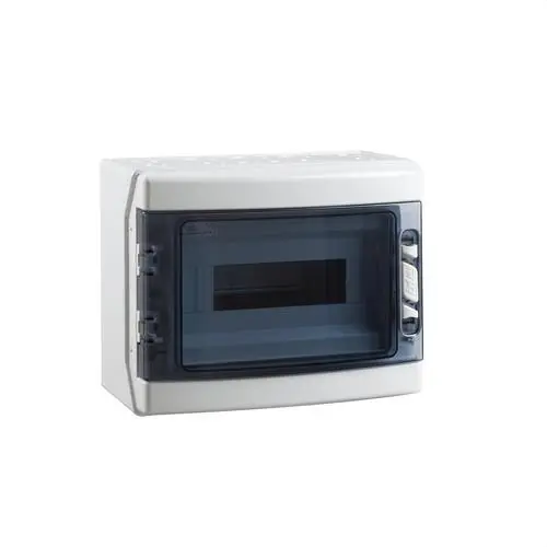 Garantía De Devolución De Dinero CAJA IP65 SUPERFICIE 1x12 MÓDULOS N-T ABS DE COLOR GRIS TRANSPARENTE